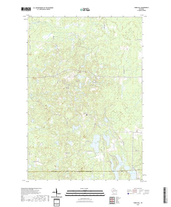 Timms Hill topographic map thumbnail