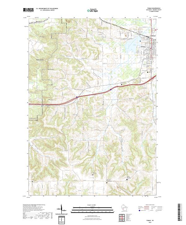 Tomah topographic map thumbnail
