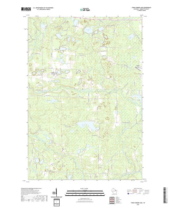 Town Corner Lake topographic map thumbnail