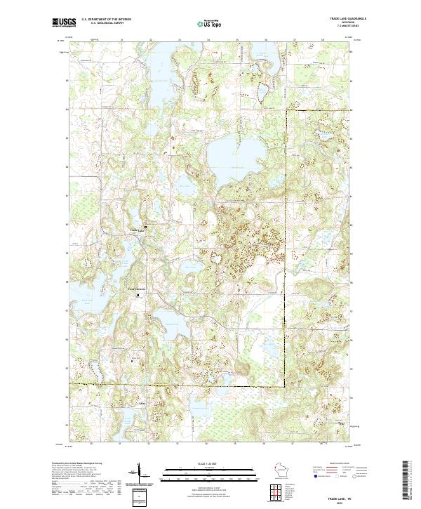 Trade Lake topographic map thumbnail
