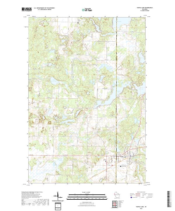Turtle Lake topographic map thumbnail