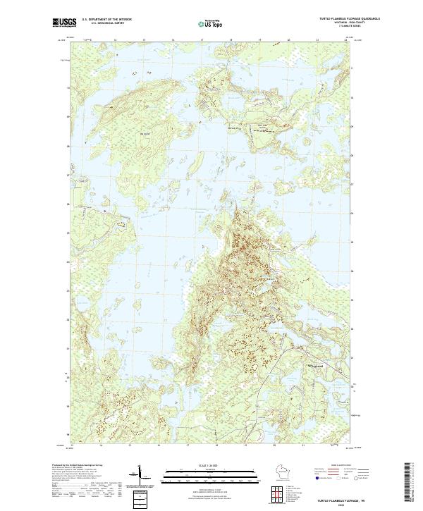 Turtle-Flambeau Flowage topographic map thumbnail