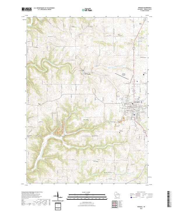 Viroqua topographic map thumbnail