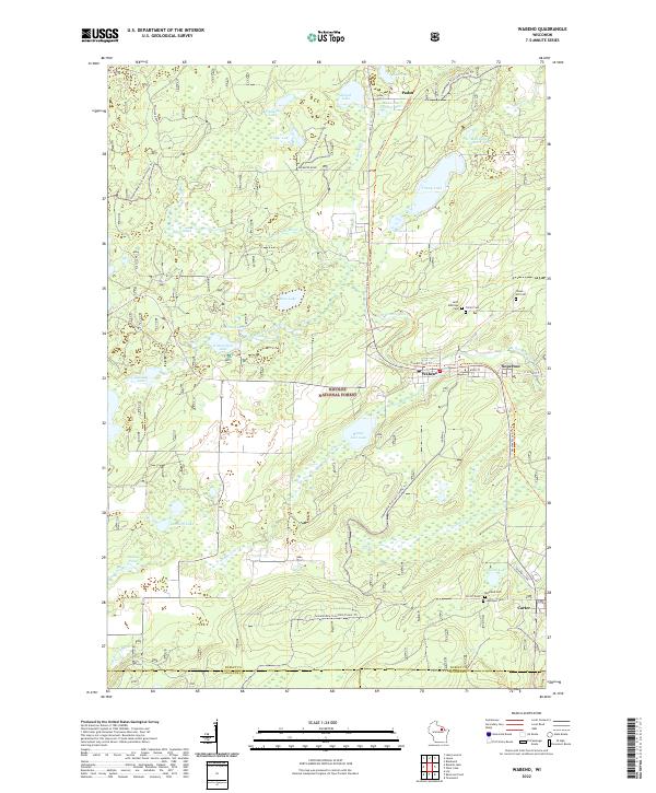 Wabeno topographic map thumbnail