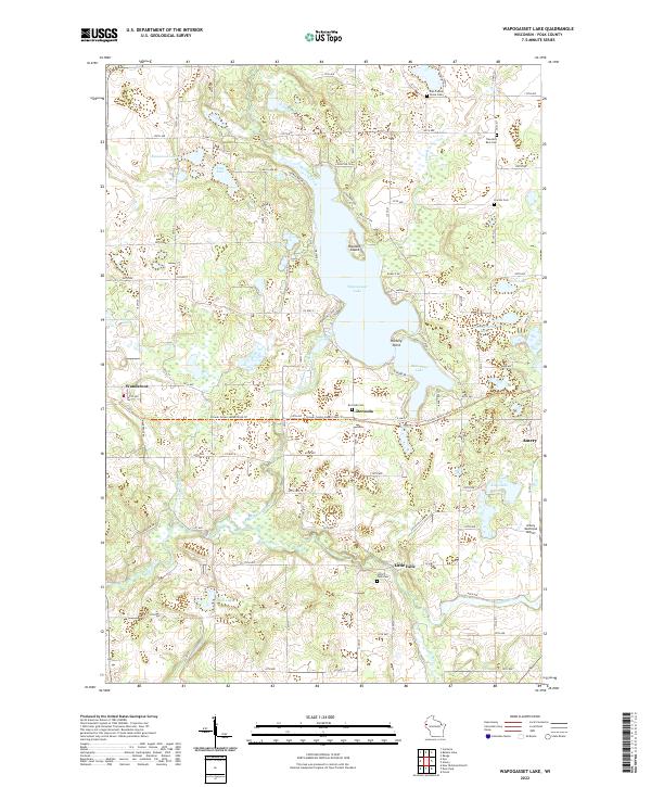Wapogasset Lake topographic map thumbnail