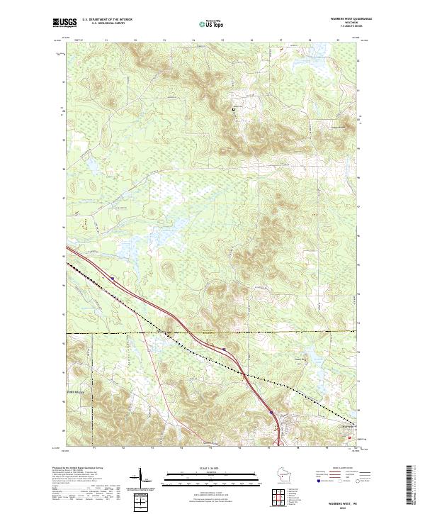 Warrens West topographic map thumbnail