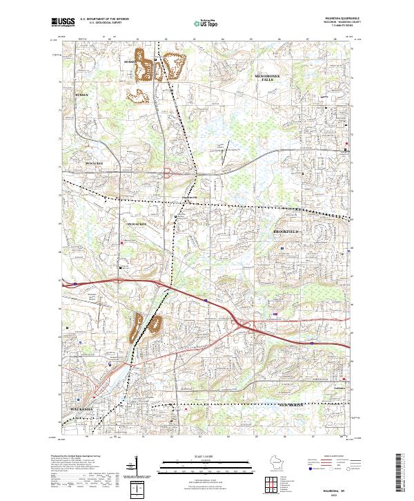 Waukesha topographic map thumbnail