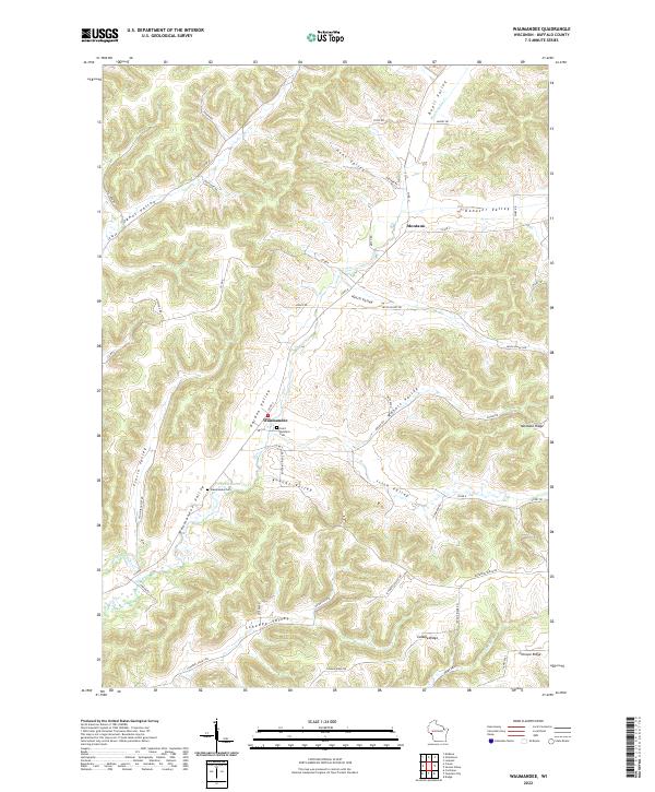 Waumandee topographic map thumbnail