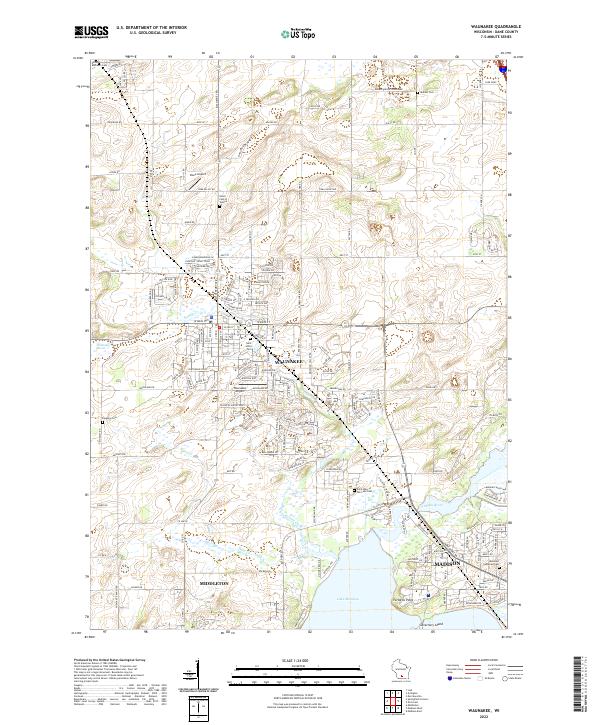 Waunakee topographic map thumbnail