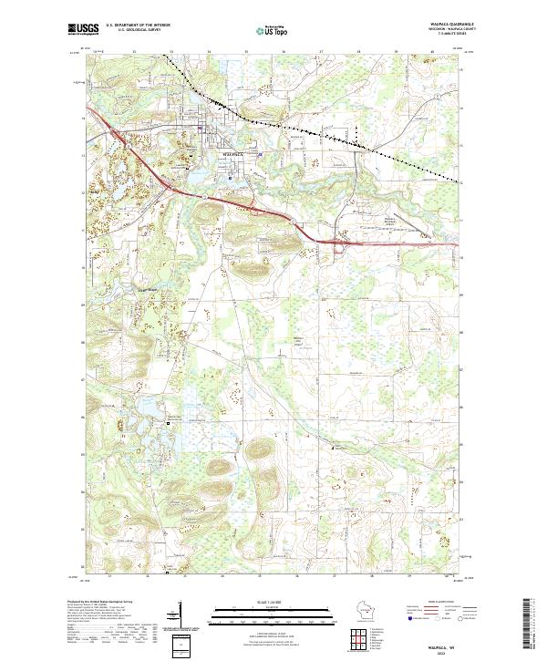 Waupaca topographic map thumbnail