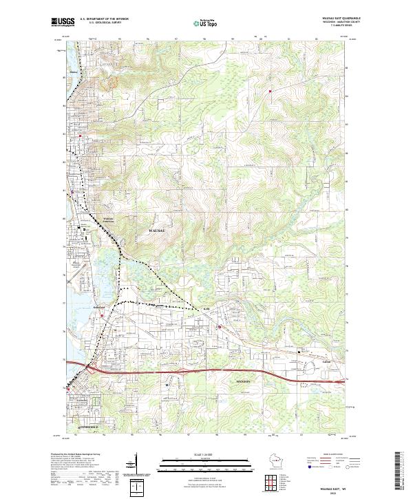 Wausau East topographic map thumbnail
