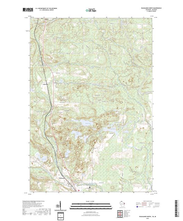 Wausaukee North topographic map thumbnail