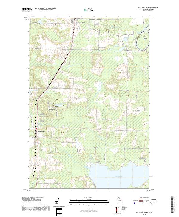 Wausaukee South topographic map thumbnail
