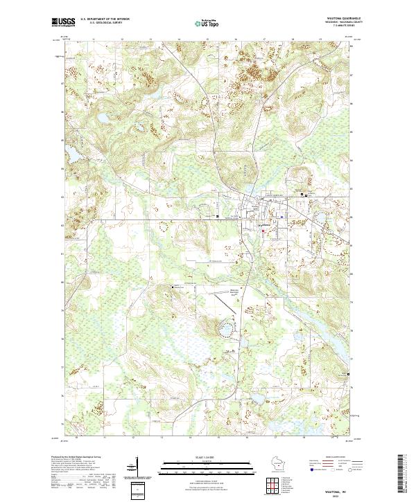 Wautoma topographic map thumbnail