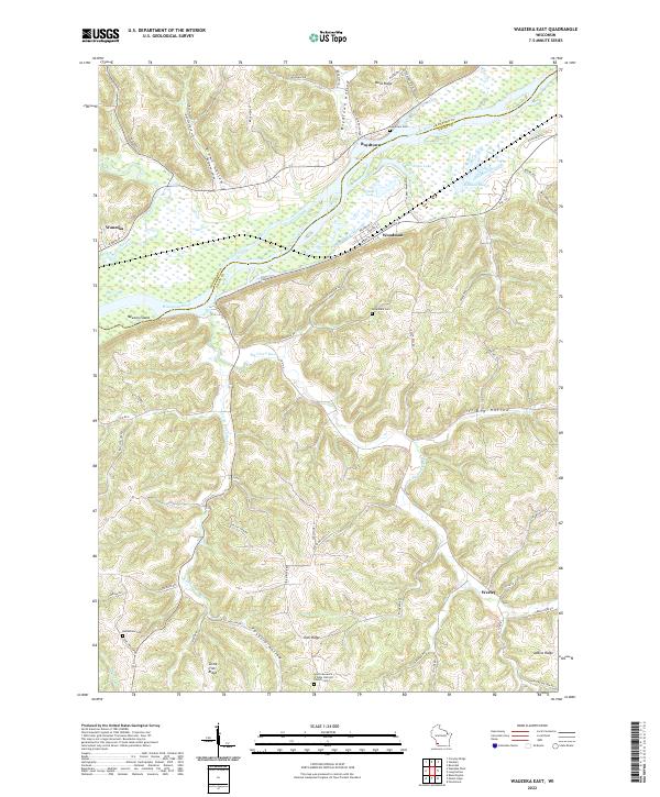 Wauzeka East topographic map thumbnail