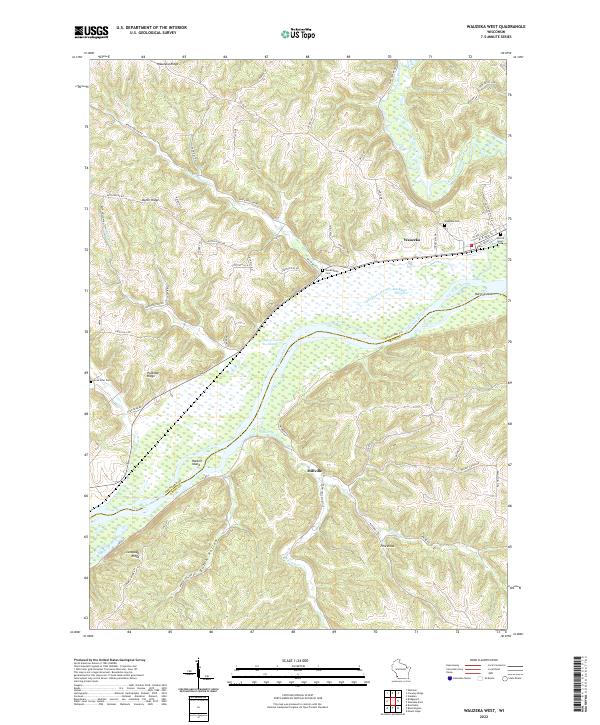Wauzeka West topographic map thumbnail