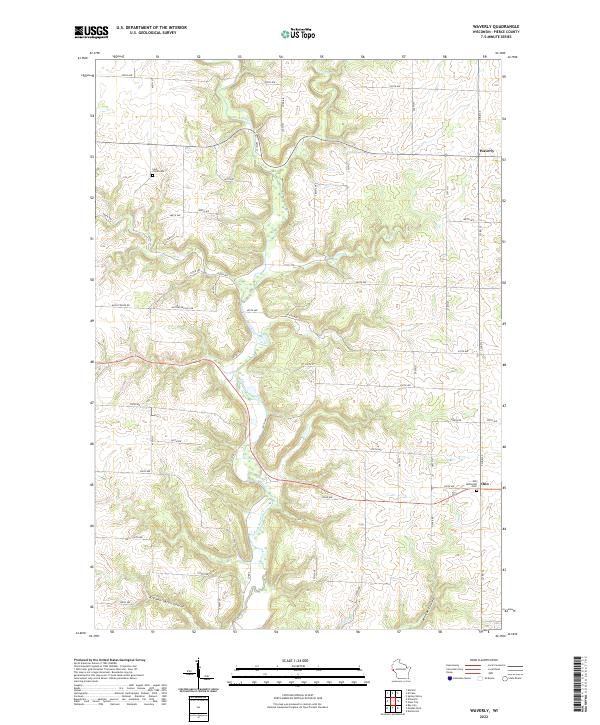 Waverly topographic map thumbnail