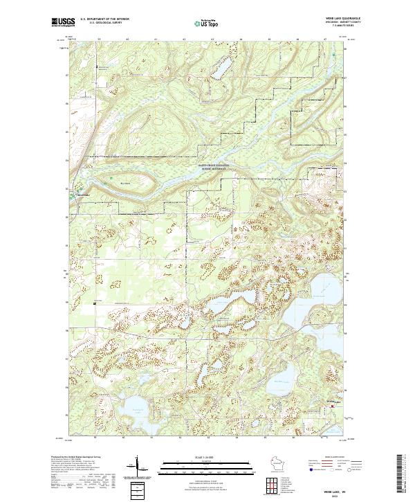 Webb Lake topographic map thumbnail