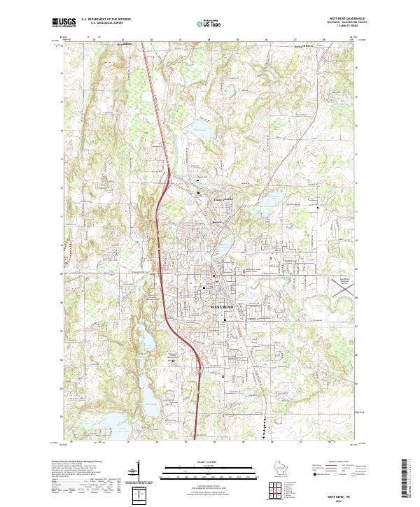 West Bend topographic map thumbnail