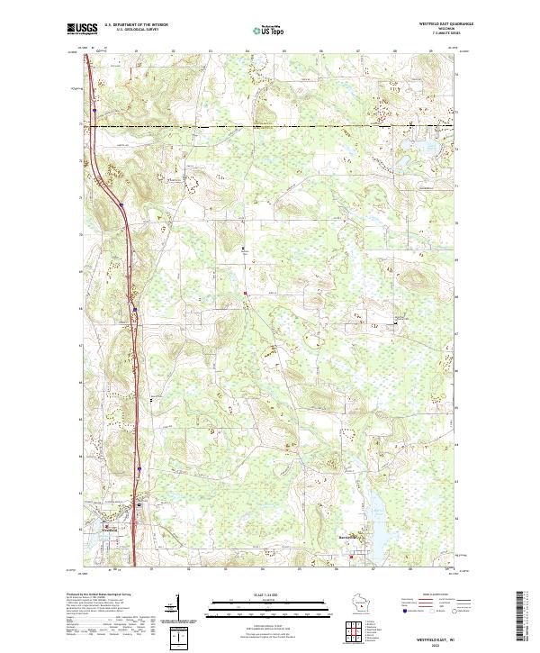 Westfield East topographic map thumbnail