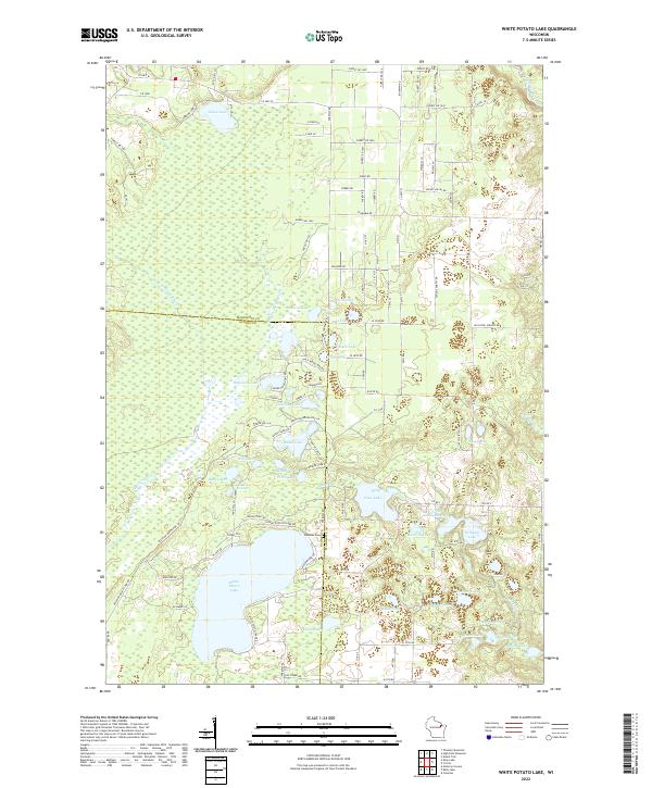 White Potato Lake topographic map thumbnail