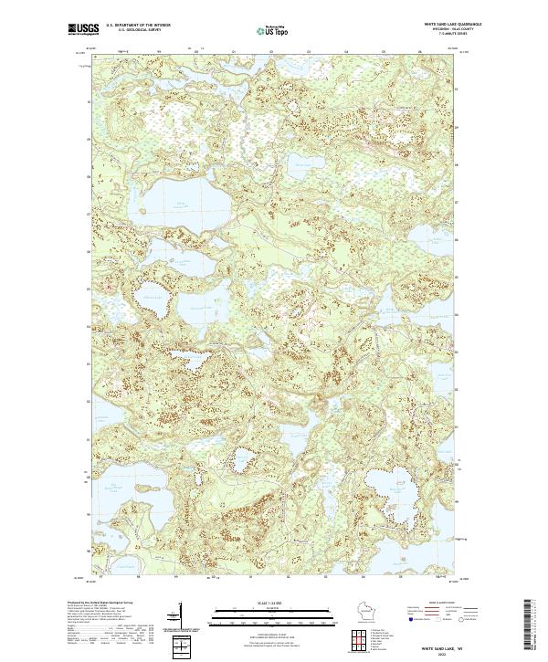 White Sand Lake topographic map thumbnail