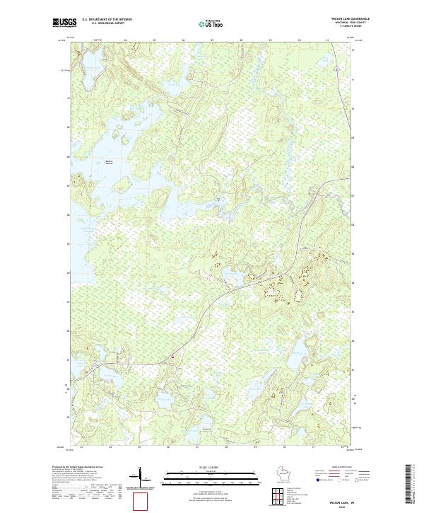 Wilson Lake topographic map thumbnail