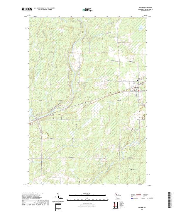 Winter topographic map thumbnail