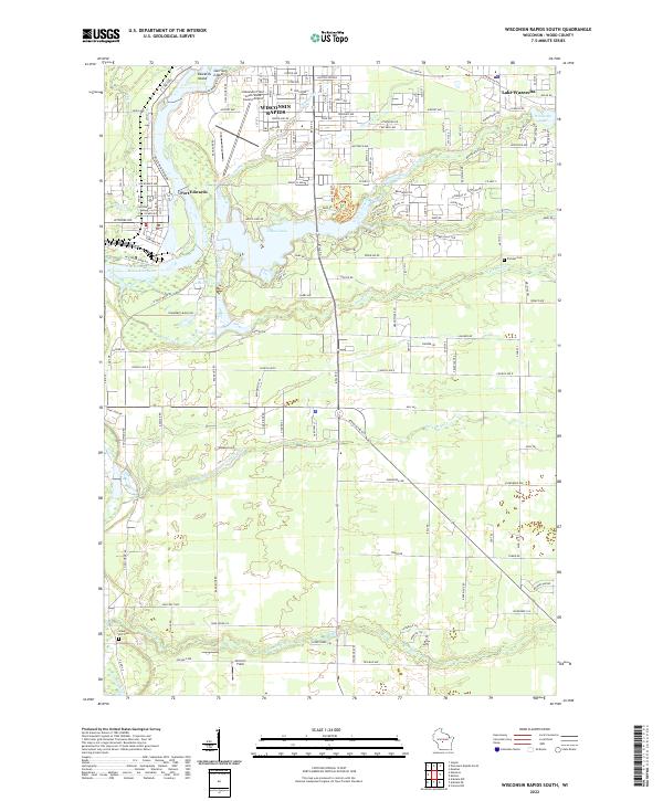 Wisconsin Rapids South topographic map thumbnail
