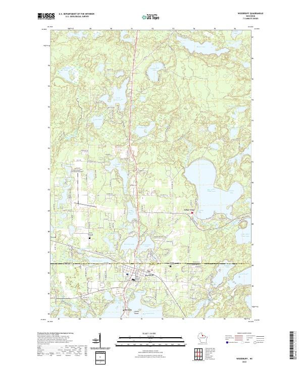 Woodruff topographic map thumbnail