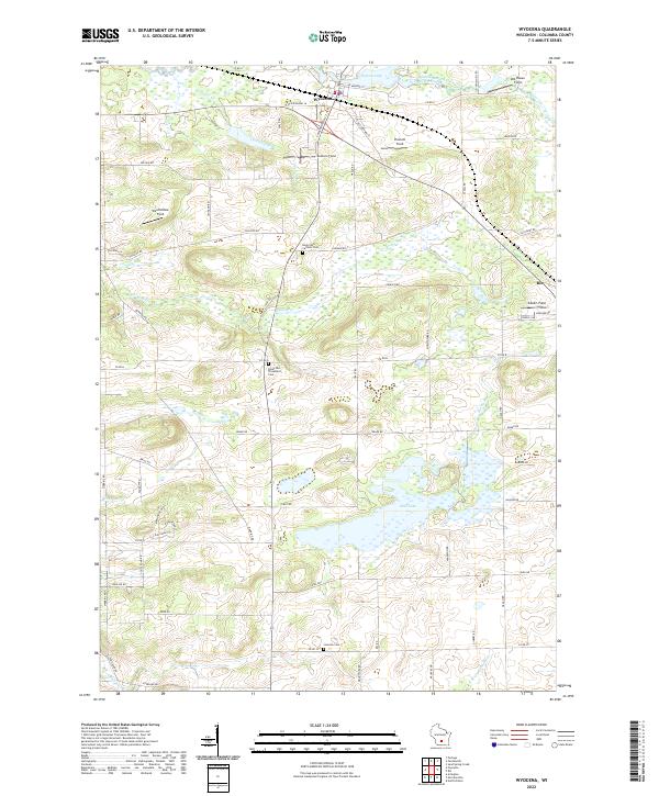 Wyocena topographic map thumbnail