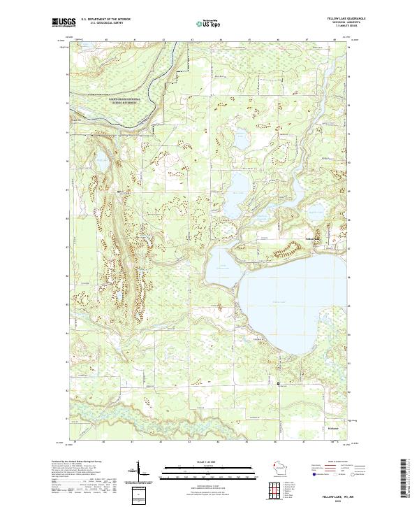 Yellow Lake topographic map thumbnail