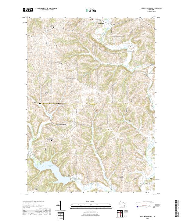 Yellowstone Lake topographic map thumbnail