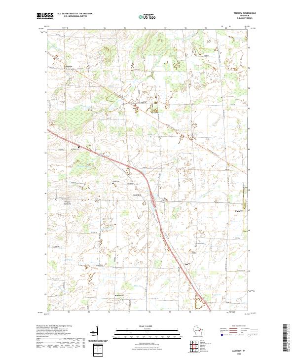 Zachow topographic map thumbnail