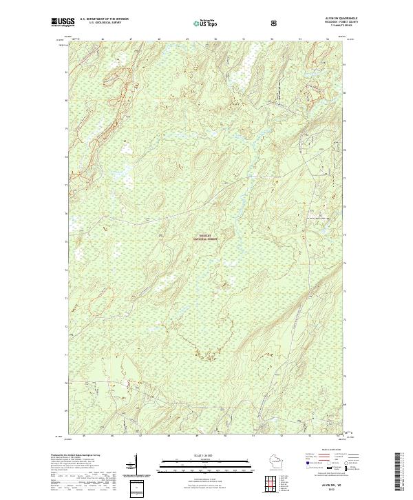 Alvin SW topographic map thumbnail