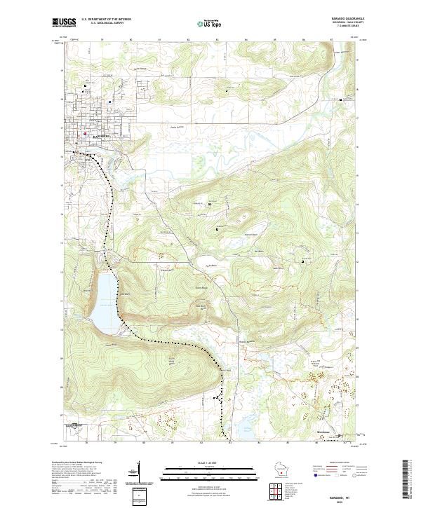Baraboo topographic map thumbnail