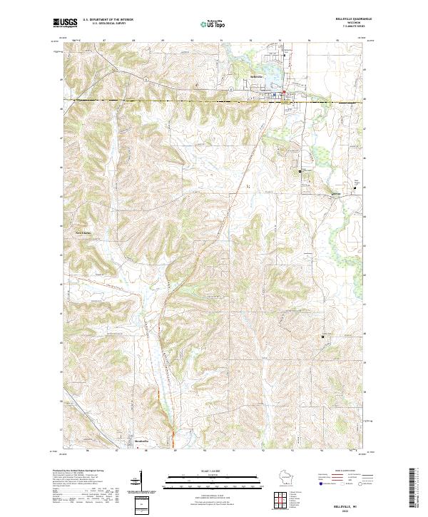 Belleville topographic map thumbnail
