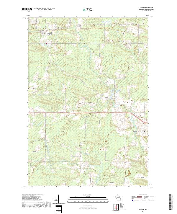 Bowler topographic map thumbnail