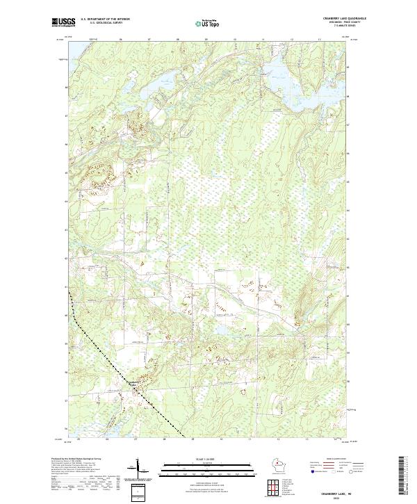 Cranberry Lake topographic map thumbnail