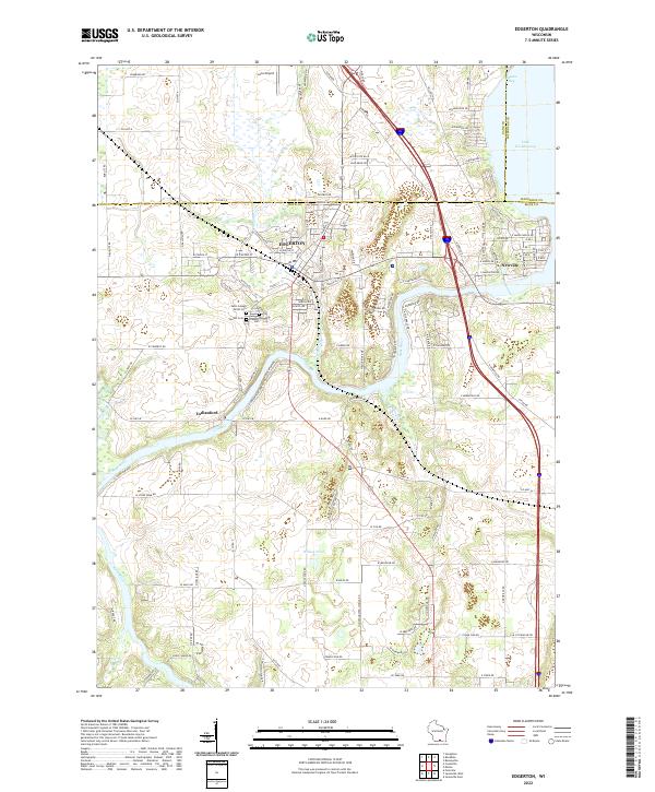 Edgerton topographic map thumbnail