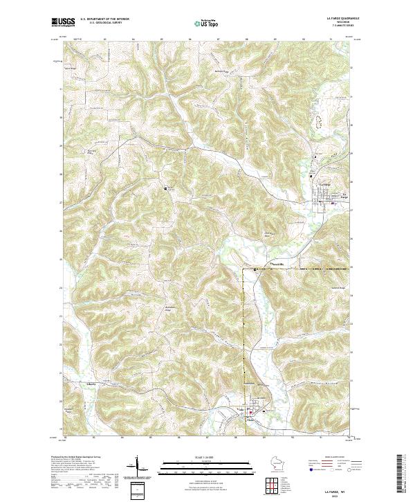 La Farge topographic map thumbnail