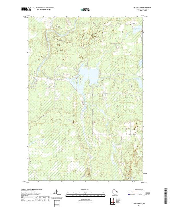 Lac Sault Dore topographic map thumbnail
