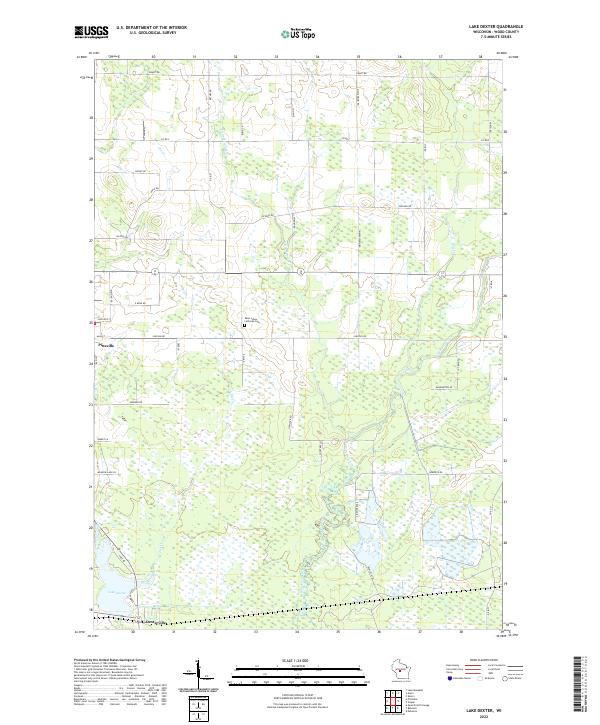 Lake Dexter topographic map thumbnail