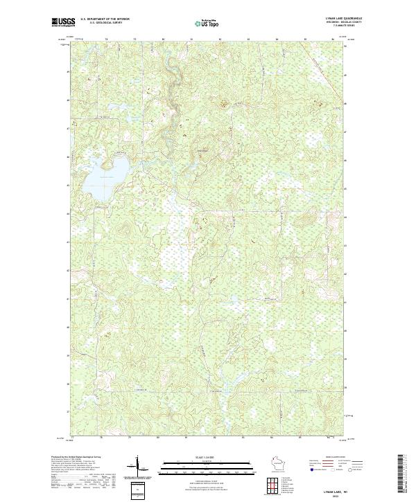 Lyman Lake topographic map thumbnail