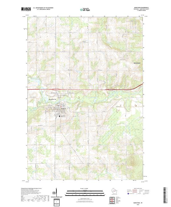 Marathon topographic map thumbnail