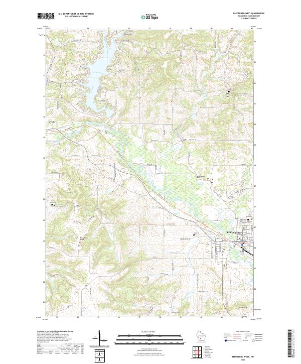 Reedsburg West topographic map thumbnail