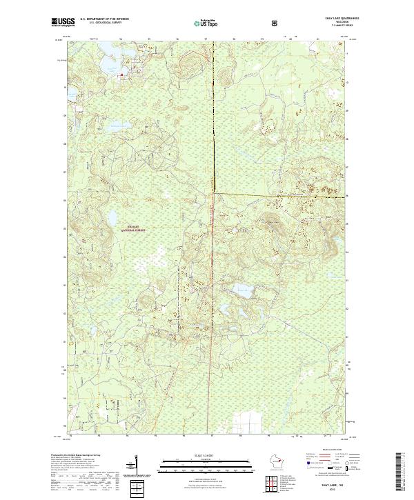 Shay Lake topographic map thumbnail