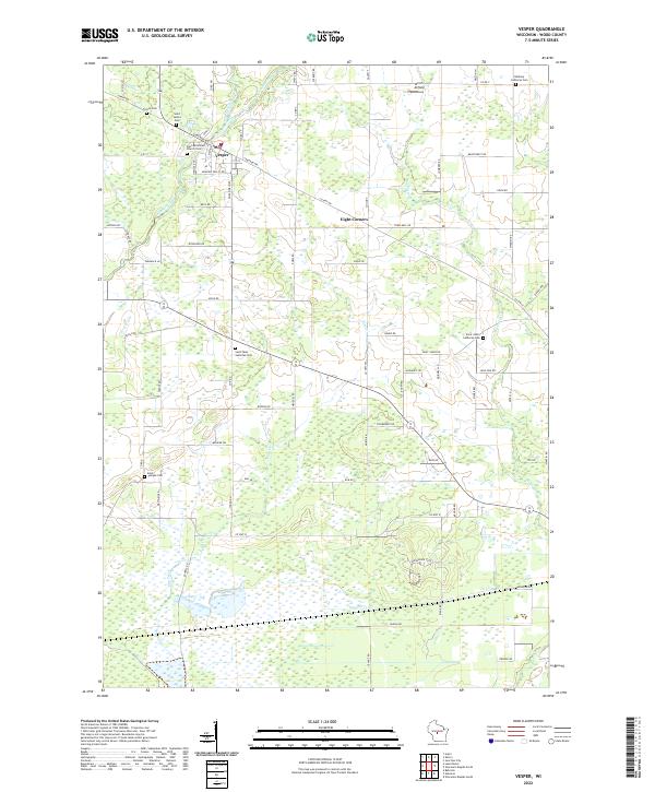 Vesper topographic map thumbnail