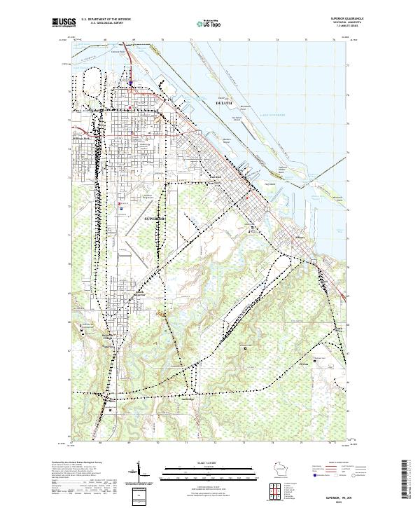 Superior topographic map thumbnail