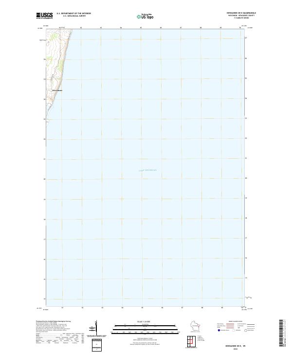 Kewaunee OE E topographic map thumbnail